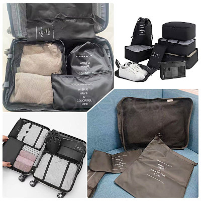 8Pcs Polyester Travel Toiletry Bags ABAG-WH0046-118B-1