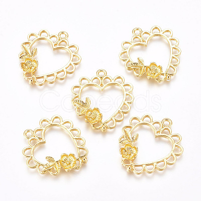 Open Back Bezel Pendants PALLOY-TAC0010-05G-1