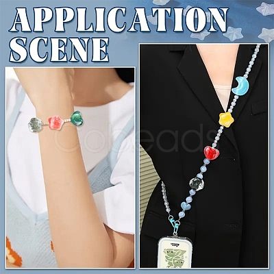 12Pcs 4 Styles Transparent Resin Beads RESI-YW0005-79-1