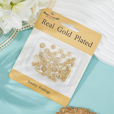 120Pcs 12 Styles Brass Beads KK-BBC0022-36-1