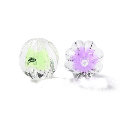UV Plating Iridescent Transparent Acrylic Bead in Bead LS-OACR-H112-08B-1