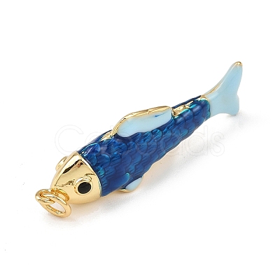 Brass Enamel Pendants KK-L255-03G-B02-1