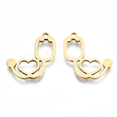 201 Stainless Steel Pendants STAS-Q240-041G-1