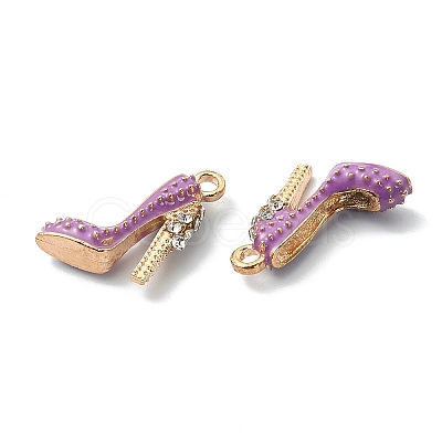 2Pcs Alloy Enamel Stilettos Pendants ENAM-YW0002-30C-1