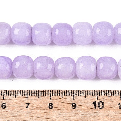 Dyed Natural White Jade Beads Strands G-T138-S18-1
