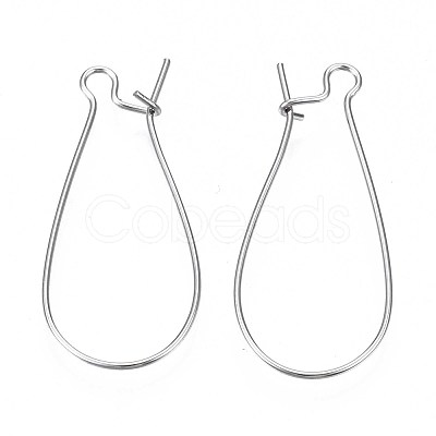Tarnish Resistant 304 Stainless Steel Hoop Earring Findings STAS-S117-008E-01-1