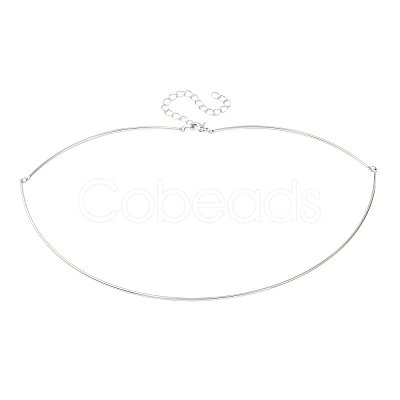 1.5MM Brass Torque Choker Necklaces KK-CBA3297-12P-1