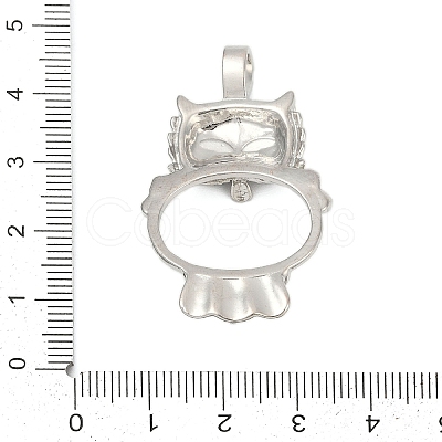 Brass Pendant Cabochon Settings KK-S521-18P-1