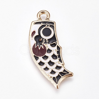 Alloy Enamel Pendants X-ENAM-O035-06G-D-1
