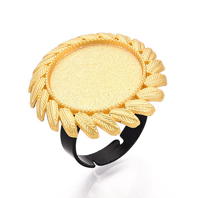Adjustable Alloy & Iron Bezel Cup Ring Base with Rotatable Tray MAK-T012-11G-1