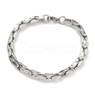 304 Stainless Steel Link Chain Bracelets BJEW-H618-10P-1