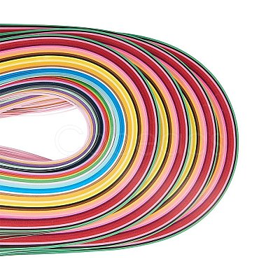 Rectangle 36 Colors Quilling Paper Strips DIY-PH0008-03A-WH-1