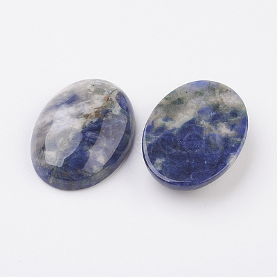 Natural Sodalite Flat Back Cabochons G-G741-22x30mm-06-1