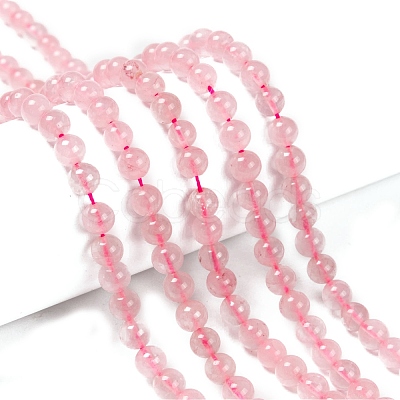 Natural Rose Quartz Beads Strands G-L104-6mm-01-1