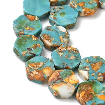 Dyed Synthetic Imperial Jasper Beads Strands G-D337-14mm-A02-1