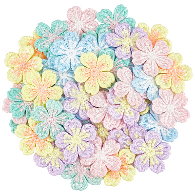50Pcs 5 Colors Polyester Applqiues PATC-CY0001-59-1