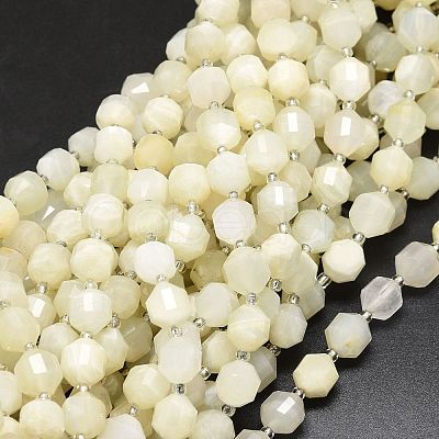 Natural White Moonstone Beads Strands G-O201B-92-1