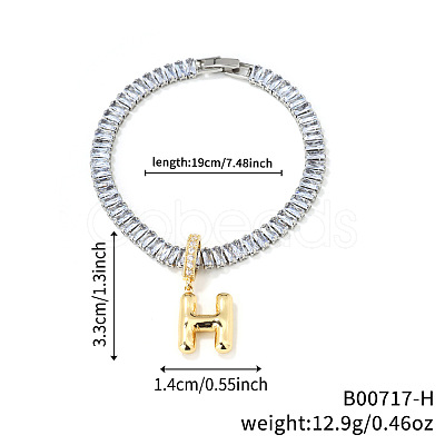 Fashionable Brass Charm Bracelets LI7211-8-1