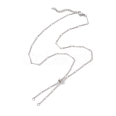 Brass Slider Necklace Makings AJEW-JB01275-02-1