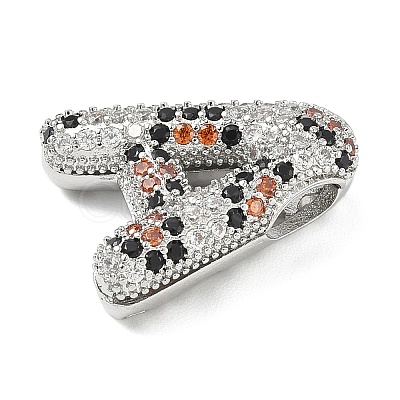 Brass Micro Pave Cubic Zirconia Pendants KK-Z108-01P-1
