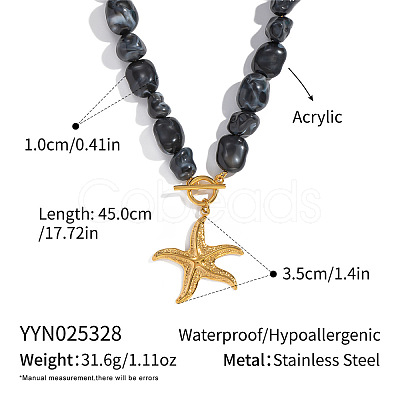 Vintage Beaded Necklace and Bracelet Set Stainless Steel Jewelry for Women BF0589-2-1