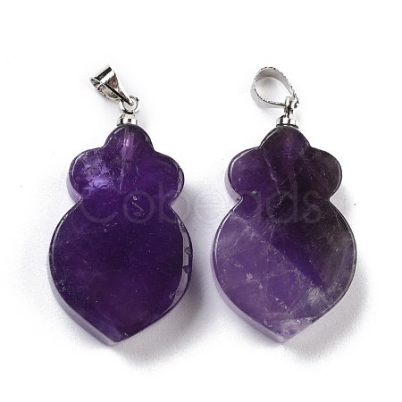 Natural Amethyst Pendants G-A203-02C-P-1
