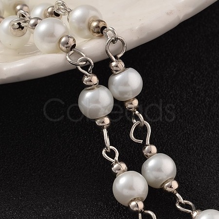 Handmade Glass Beaded Chains for Necklaces Bracelets Making AJEW-JB00166-01-1