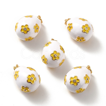 Rack Plating Brass Micro Pave Cubic Zirconia Pendants KK-M230-16G-A-1