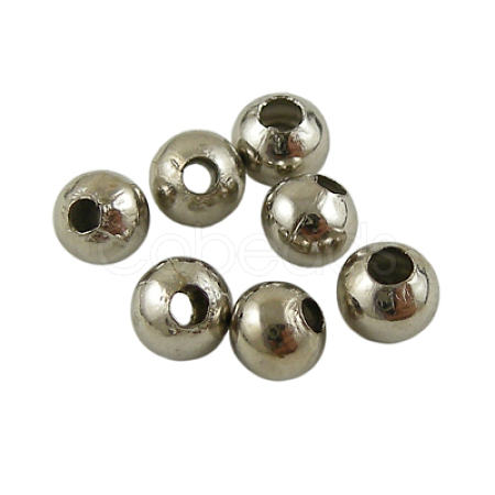 Brass Smooth Round Beads X-EC400-1-1