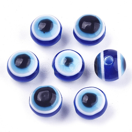 Evil Eye Resin Beads X-RESI-R140-8mm-01-1