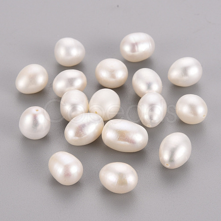 Natural Cultured Freshwater Pearl Half Drilled Beads PEAR-R063-42A-1