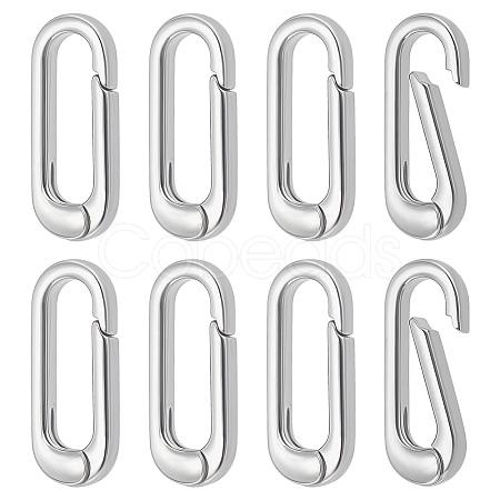 8Pcs Brass Spring Gate Rings KK-BC0015-69P-1