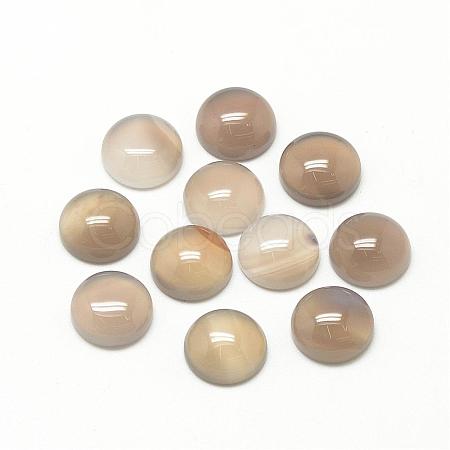 Natural Gray Agate Cabochons G-R416-6mm-15-1