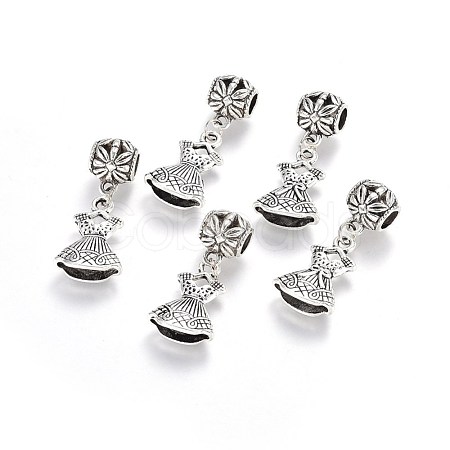 Alloy European Dangle Charms MPDL-L023-01AS-1