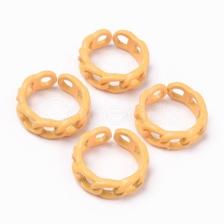Spray Painted Alloy Cuff Rings RJEW-T011-29A-RS-1