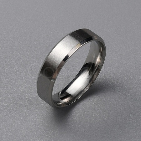 Matte Style 304 Stainless Steel Wide Band Finger Rings for Women Men RJEW-WH0009-14F-P-1