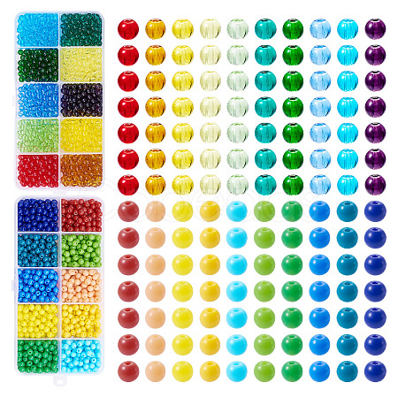 1990Pcs 20 Styles Transparent & Opaque Colours Glass Seed Beads SEED-TA0001-42-1