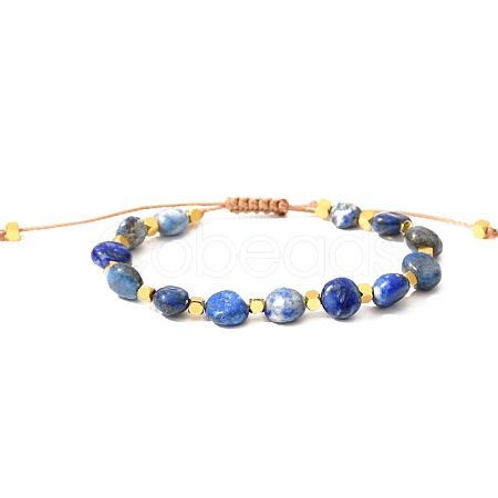Natural Lapis Lazuli Braided Bead Bracelets PW-WGF95B2-10-1