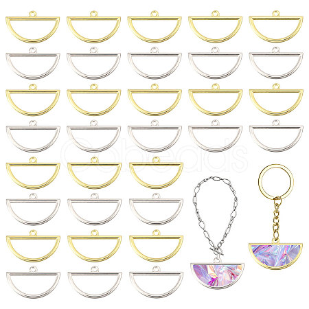 32Pcs 2 Colors Alloy Open Back Bezel Big Pendants FIND-CA0010-88-1