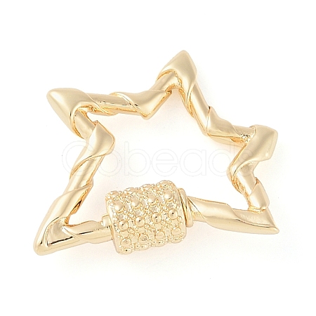 Rack Plating Brass Micro Pave Cubic Zirconia keychain Clasps KK-K374-03E-G-1