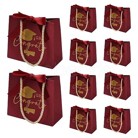 Gold Stamping Graduation Cap Paper Gift Bags CARB-FZC0001-01B-1