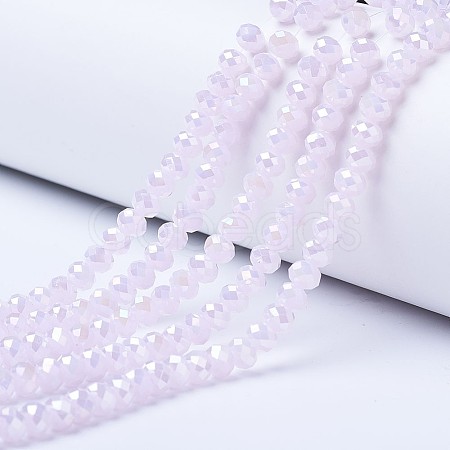 Electroplate Glass Beads Strands X-EGLA-A034-J6mm-B04-1