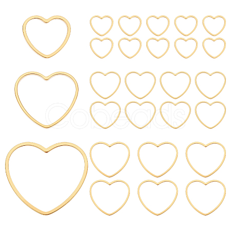 36Pcs 3 Styles 201 Stainless Steel Linking Rings STAS-ME0002-37-1