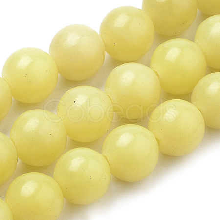 Natural Lemon Jade Beads Strands G-S259-46-6mm-1