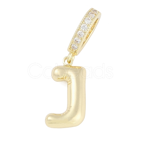 Brass Micro Pave Clear Cubic Zirconia Pendants KK-M289-01J-G-1