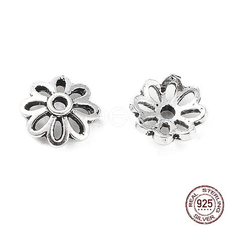 925 Sterling Silver Bead Caps STER-A041-06AS-1