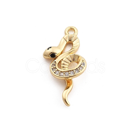 Brass Micro Pave Cubic Zirconia Pendants KK-M321-01F-G01-1