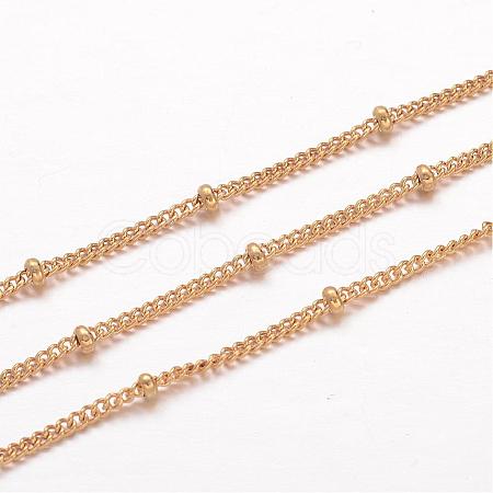 Ion Plating(IP) 304 Stainless Steel Curb Chains CHS-K004-12G-0.4mm-1