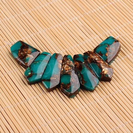 Assembled Dyed Synthetic Imperial Jasper and Bronzite Pendants G-E327-01D-1