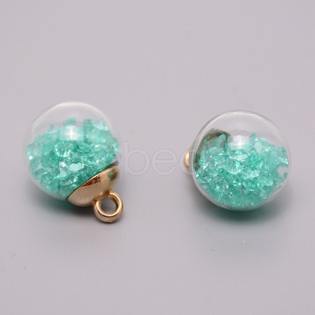 Glass Pendants GLAA-WH0025-64A-1